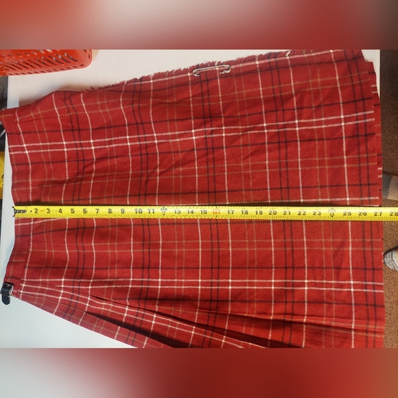 James Pringle Weavers of Inverness Scottish Kilt Red Plaid Wool 14 UK16 - Picture 7 of 9